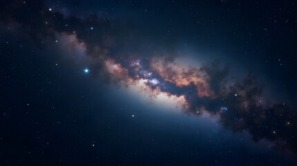 Fototapeta premium Vast Milky Way Galaxy Center Stars Cosmic Dust Night Sky