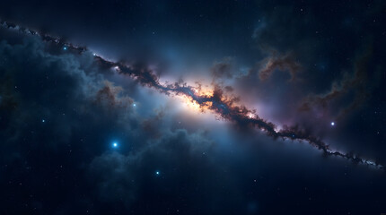 Vibrant Cosmic Nebula Galaxy in Deep Space with Bright Stars High Resolution Space Background Image of Universe Exploration and Astronomy Cosmic Beauty