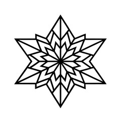 Obraz premium black and white star