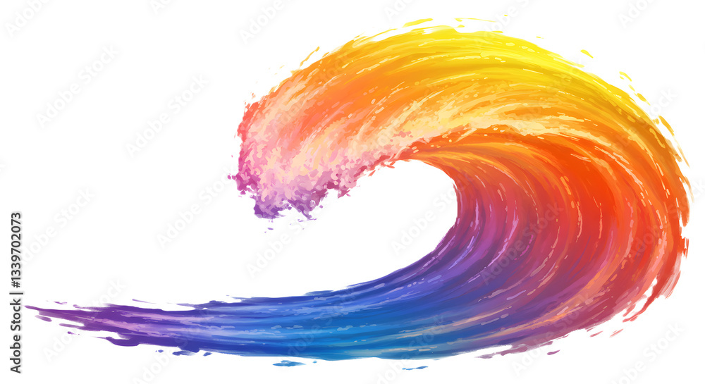 Poster abstract colorful wave background isolated on white trasparent png1