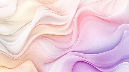 Abstract Pastel Wave Background Soft Texture Smooth Gradient Pink Purple Orange White Cream Light Delicate Elegant Design For Art Projects or Wall Decor Ideas With Flowing Colors and Smooth