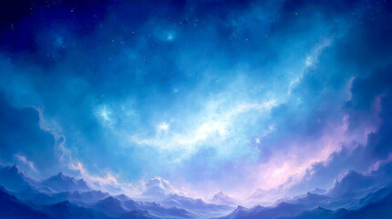 abstract blue background with stars