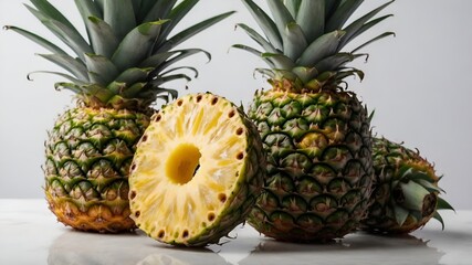 Fototapeta premium pineapple on a white background