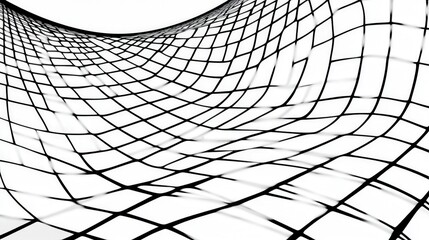 Abstract Black and White Grid Architecture Print