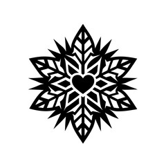 black and white flower