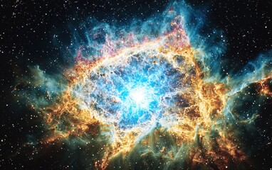 Of a bright supernova explosion in the depths of space