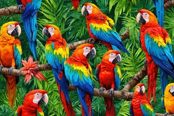 Obraz premium blue and yellow macaw