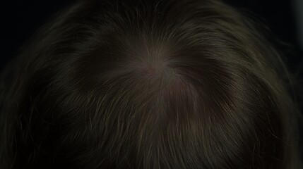 Naklejka premium An overhead image of hair and the scalps texture