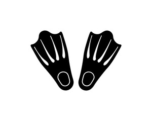 creative details Snorkeling Fins Icon vector illustration