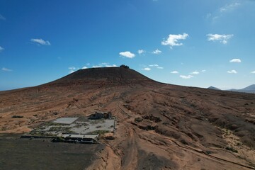 Tenerife island aerial panoramic landscape  in Canary Islands, Spain, showing scenic volcanic...