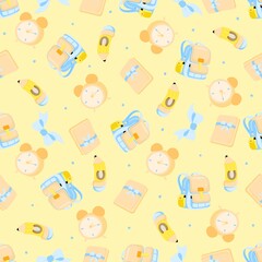 Cute School Seamless Pattern