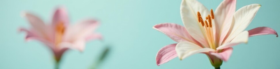 Fototapeta premium A single, exotic flower on a plain background, rare, unique, flowers