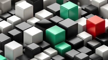 Obraz premium Isometric Cube Arrangement 