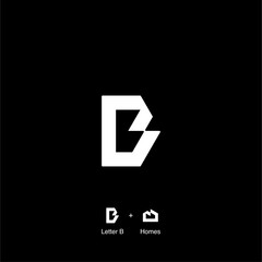 Obraz premium modern Letter B house or home B logo concept vector icon