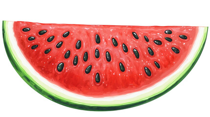 Slice of watermelon isolated on white background