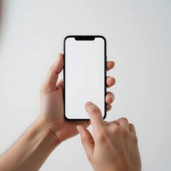 Hand Holding Smartphone With Blank Screen
