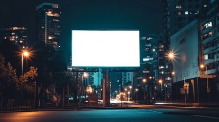 Urban Digital Billboard in City