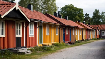 One-Story Row Houses Architecture
