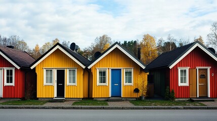 One-Story Row Houses Architecture
