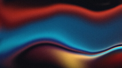 Ethereal gradient background with flowing red, blue, and gold hues. Modern abstract art.