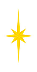 Obraz premium Star of Bethlehem Icon. Christmas star. Glitter Sparkling
