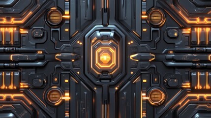 Fototapeta premium Stunning Futuristic Technological Panel Design with Intricate Details