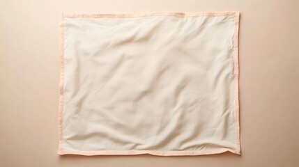 Unfolded Off-White Fabric Tablecloth
