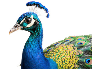 Obraz premium a close up of a peacock