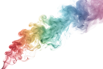 Colorful smoke swirls in vibrant hues