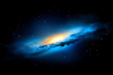 Fototapeta premium Stunning Galaxy with Stars and Nebula Glowing in Deep Space