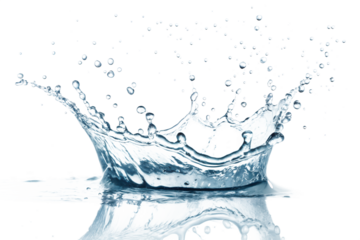 Water splash created by falling object