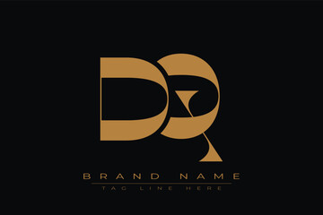Obraz premium DQ initial letter logo design. Letter D and Q luxury alphabet letter logo icon template