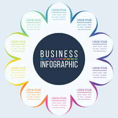 Business Infographic Diagram for Data Visualization 10 options