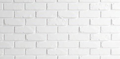 Fototapeta premium Sleek white ceramic brick tile wall, clean lines, modern design, minimalist, tile, glossy