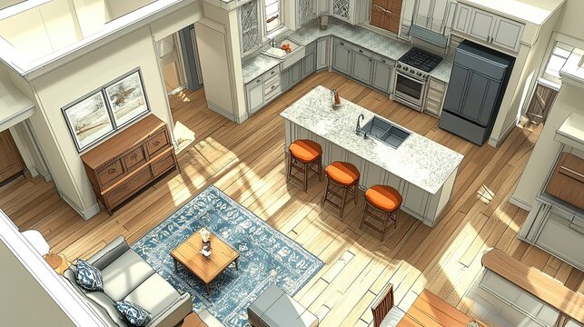 Senior Housing Design Featuring Comfortable, Accessible Living Spaces for Older Adults, Ideal for Retirement Communities, Senior-Friendly Homes, and Assisted Living Facility Architecture