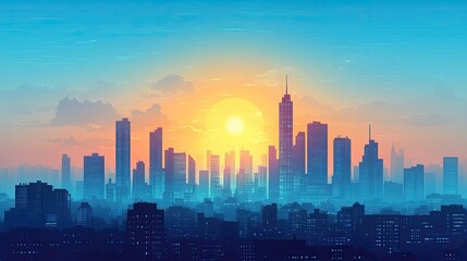 Skyscrapers Featuring Towering Buildings, City Skylines, High-Rise Developments, and Urban Landscapes, Perfect for Architectural Visuals, City Planning, and Skyscraper Design Projects