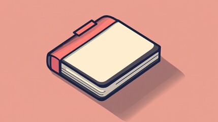 A closed book with a red bookmark ideal for education study and literature themes