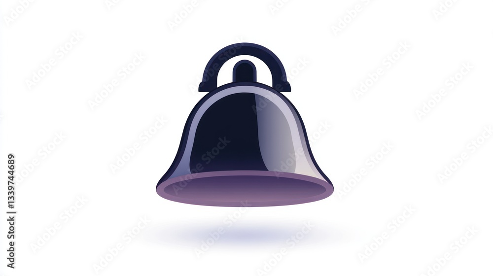 Poster a sleek bell icon with a modern design perfect for notifications alerts and user interface e