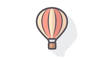 Obraz premium A vibrant hot air balloon floating gracefully in the sky ideal for travel adventure and expl