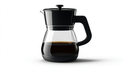 Studio shot, black coffee carafe