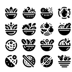 salads Icon Set