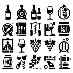 wine Icon Set