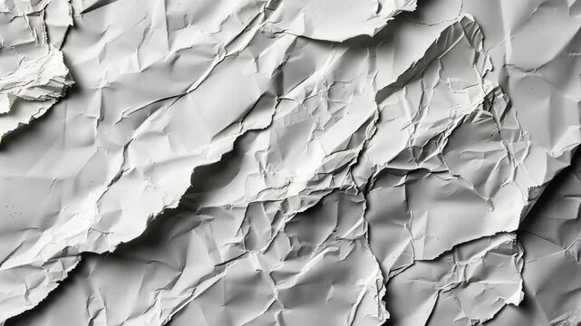 Crumpled Paper Texture: Abstract Gray Background