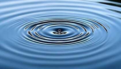 Close up of droplet creating ripples in the water