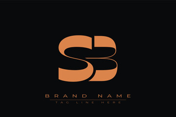 Fototapeta premium SB initial letter logo design. Letter S and B luxury alphabet letter logo icon template