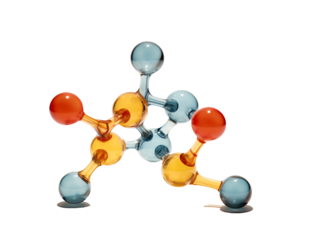 a glass molecule model