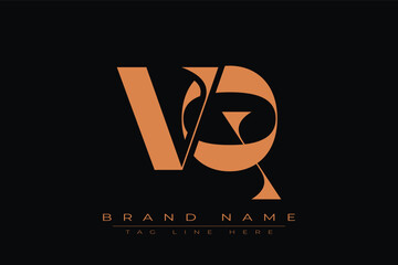 VQ initial letter logo design. Letter V and Q luxury alphabet letter logo icon template © Mahamud