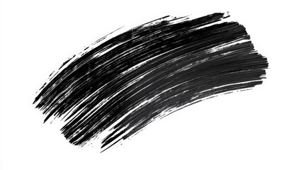 Intense Black Mascara Stroke Texture: A Dramatic Makeup Application