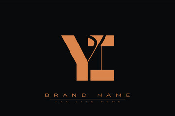 YI initial letter logo design. Letter Y and I luxury alphabet letter logo icon template