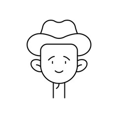Farmer Vector icon